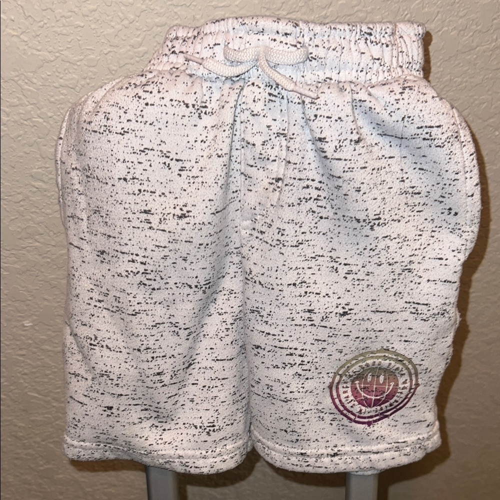 Brooklyn Cloth White and Black Speckled Athletic Shorts